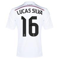 real madrid home shirt 201415 kids with lucas silva 16 printing grey