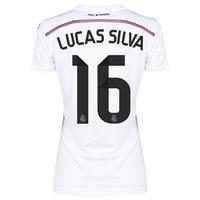 real madrid home shirt 201415 womens with lucas silva 16 printing grey