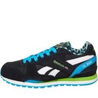 Reebok Junior GL 3000 Trainers Black/Semi Solar Green/Wild Blue/White