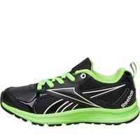 Reebok Junior Almotio RS Brights Neutral Running Shoes Black/Solar Green/White