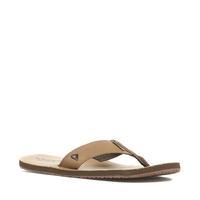 reef mens leather smoothy flip flop brown brown