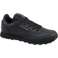 reebok sport classic leather girlss childrens shoes trainers in black