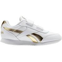 Reebok Sport Whitegold Met Royal Cljog WH girls\'s Children\'s Shoes (Trainers) in white