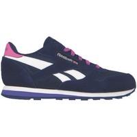 reebok sport cl leather camp girlss childrens shoes trainers in multic ...