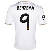 Real Madrid UEFA Champions League Home Shirt 2013/14 with Benzema 9 pr, White