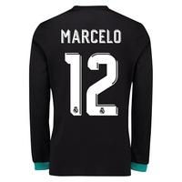 real madrid away shirt 2017 18 long sleeve with marcelo 12 printing bl ...