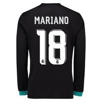 Real Madrid Away Shirt 2017-18 - Long Sleeve with Mariano 18 printing, Black