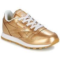 Reebok Classic CLASSIC LEATHER MET girls\'s Children\'s Shoes (Trainers) in gold