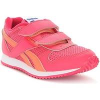 reebok sport royal cljogger 2v girlss childrens shoes trainers in pink
