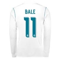 Real Madrid Home Shirt 2017-18 - Long Sleeve with Bale 11 printing, White