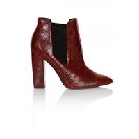 Red Croc Print Chelsea Boot