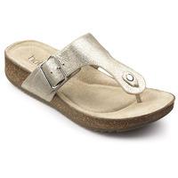 Resort Sandals - Soft Gold Metallic - Standard Fit - 4