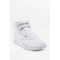 reebok freestyle white high top trainers white