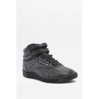 reebok freestyle black high top trainers black