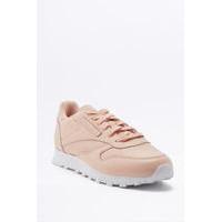 Reebok Classic Beige Leather Trainers, NUDE/CHAIR