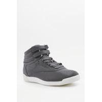 reebok freestyle black and white high top trainers white