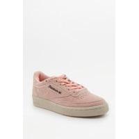 reebok club c85 peach suede trainers peach