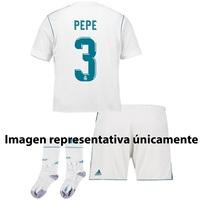 Real Madrid Home Mini Kit 2017-18 with Pepe 3 printing, White