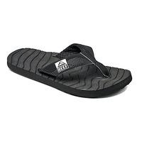 Reef Roundhouse Flip Flops - Black / Black / White