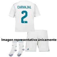 Real Madrid Home Mini Kit 2017-18 with Carvajal 2 printing, White