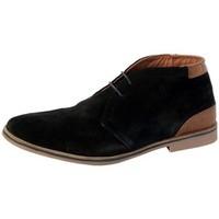 redskins chaussure limou2 noir cognac mens mid boots in black