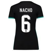 Real Madrid Away Shirt 2017-18 - Womens with Nacho 6 printing, Black