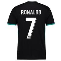 Real Madrid Away Shirt 2017-18 with Ronaldo 7 printing, Black