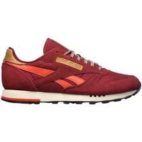 Reebok Sport Class Nylon Whtlt Grey CL Leather Utility Burgundymotor Reds men\'s Shoes (Trainers) in multicolour