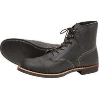 red wing iron ranger charcoal rough tough leather