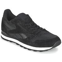 Reebok Classic CL LEATHER CLIP TEC BLACK/WHITE men\'s Shoes (Trainers) in black