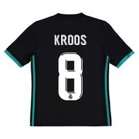 Real Madrid Away Shirt 2017-18 - Kids with Kroos 8 printing, Black