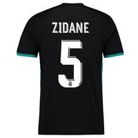 Real Madrid Away Shirt 2017-18 with Zidane 5 printing, Black