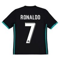 Real Madrid Away Shirt 2017-18 - Kids with Ronaldo 7 printing, Black