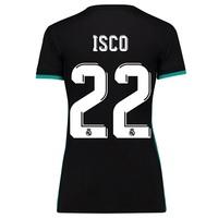 Real Madrid Away Shirt 2017-18 - Womens with Isco 22 printing, Black