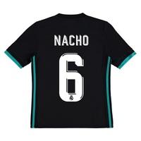 Real Madrid Away Shirt 2017-18 - Kids with Nacho 6 printing, Black