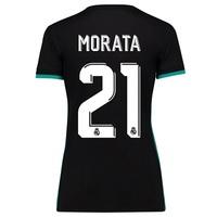 Real Madrid Away Shirt 2017-18 - Womens with Morata 21 printing, Black