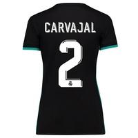 Real Madrid Away Shirt 2017-18 - Womens with Carvajal 2 printing, Black