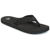 reef smoothy mens flip flops sandals shoes in black