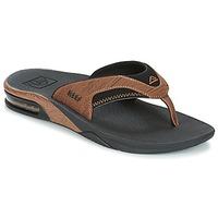 reef fanning prints mens flip flops sandals shoes in brown