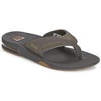 reef fanning mens flip flops sandals shoes in grey