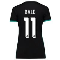 Real Madrid Away Shirt 2017-18 - Womens with Bale 11 printing, Black