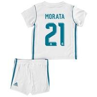 Real Madrid Home Baby Kit 2017-18 with Morata 21 printing, White