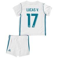 Real Madrid Home Baby Kit 2017-18 with Lucas V 17 printing, White