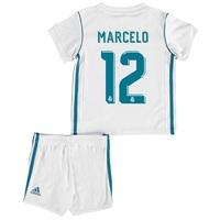 Real Madrid Home Baby Kit 2017-18 with Marcelo 12 printing, White