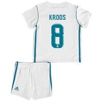 Real Madrid Home Baby Kit 2017-18 with Kroos 8 printing, White