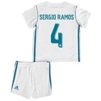 Real Madrid Home Baby Kit 2017-18 with Sergio Ramos 4 printing, White