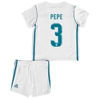 Real Madrid Home Baby Kit 2017-18 with Pepe 3 printing, White