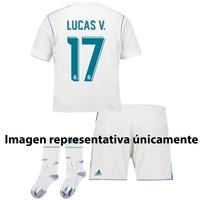 Real Madrid Home Mini Kit 2017-18 with Lucas V 17 printing, White