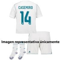 real madrid home mini kit 2017 18 with casemiro 14 printing white