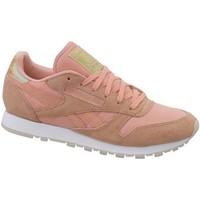reebok sport cl lthr transform womens shoes trainers in pink